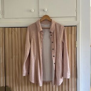 Soft surroundings Pink flannel, size M